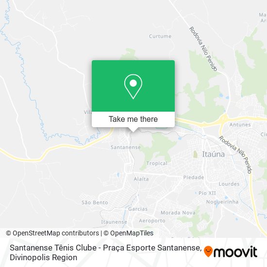 Mapa Santanense Tênis Clube - Praça Esporte Santanense