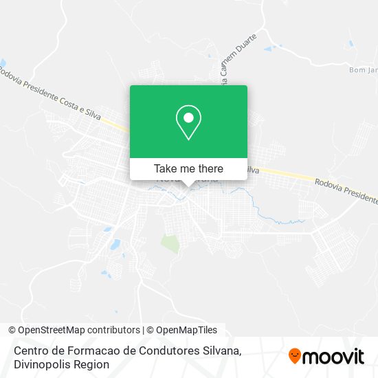 Mapa Centro de Formacao de Condutores Silvana