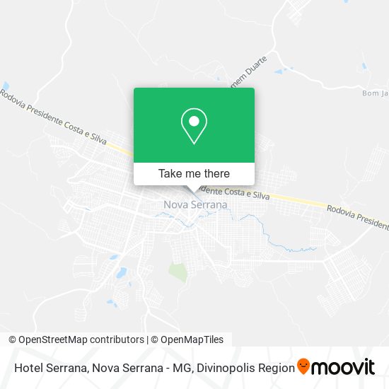 Hotel Serrana, Nova Serrana - MG map