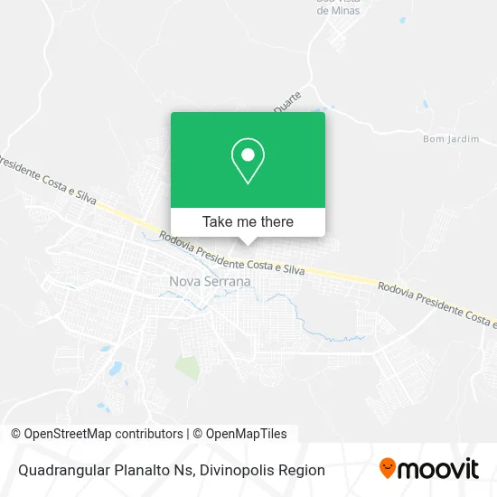 Quadrangular Planalto Ns map