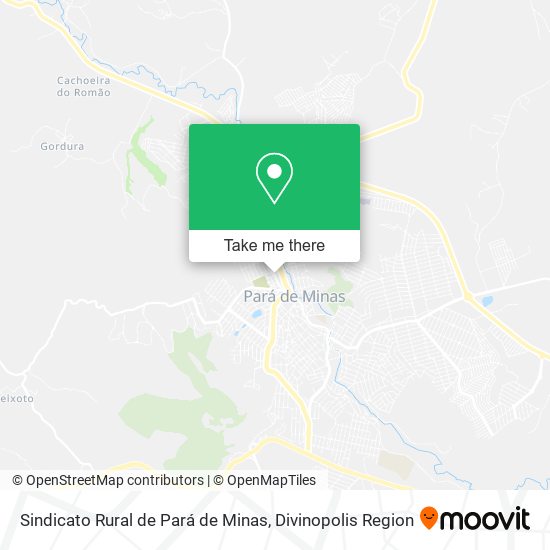 Sindicato Rural de Pará de Minas map