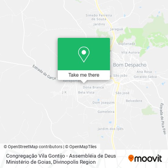 Congregação Vila Gontijo - Assembléia de Deus Ministério de Goias map