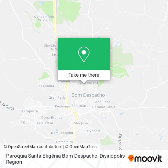 Paroquia Santa Efigênia Bom Despacho map