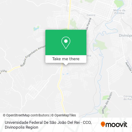 Universidade Federal De São João Del Rei - CCO map