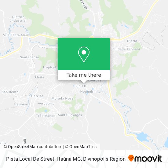 Mapa Pista Local De Street- Itaúna MG