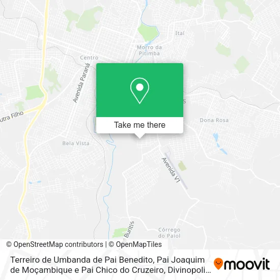 Terreiro de Umbanda de Pai Benedito, Pai Joaquim de Moçambique e Pai Chico do Cruzeiro map