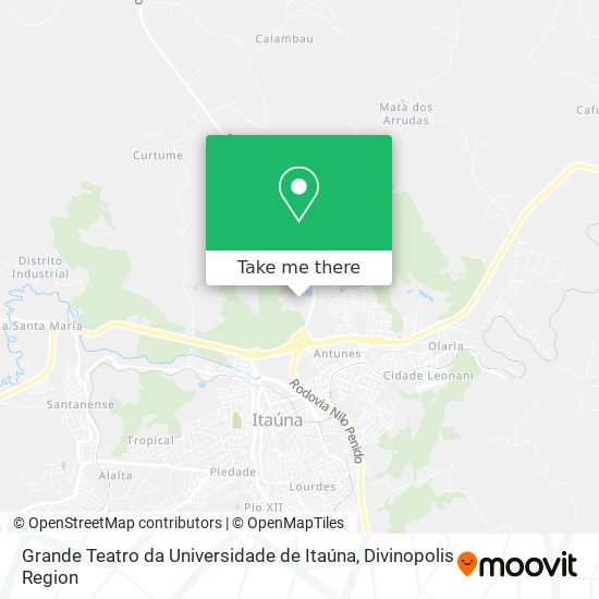 Mapa Grande Teatro da Universidade de Itaúna