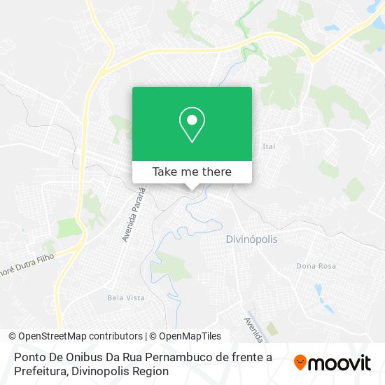 Ponto De Onibus Da Rua Pernambuco de frente a Prefeitura map