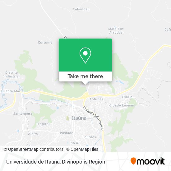 Mapa Universidade de Itaúna