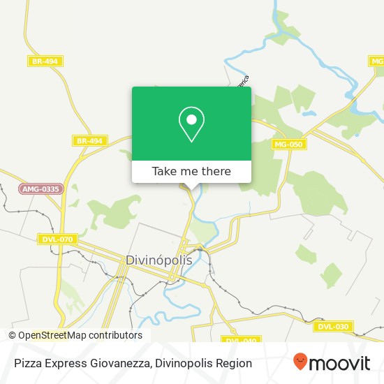 Pizza Express Giovanezza map