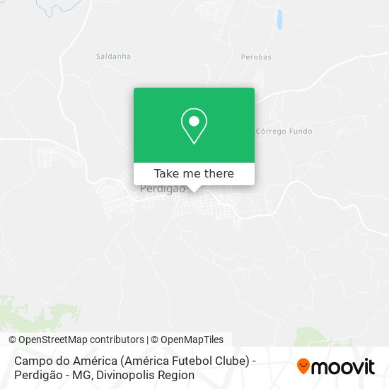 Mapa Campo do América (América Futebol Clube) - Perdigão - MG