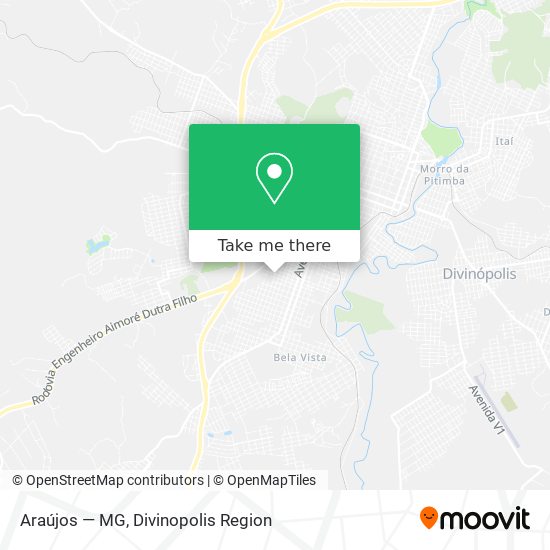 Araújos —  MG map