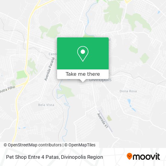 Pet Shop Entre 4 Patas map