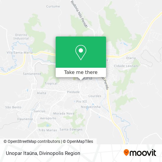Unopar Itaúna map
