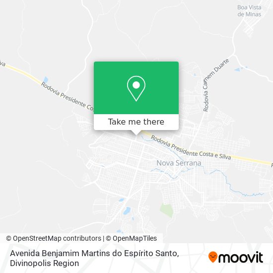 Avenida Benjamim Martins do Espírito Santo map