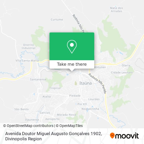 Mapa Avenida Doutor Miguel Augusto Gonçalves 1902