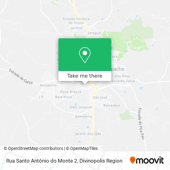 Mapa Rua Santo Antônio do Monte 2