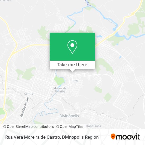 Mapa Rua Vera Moreira de Castro