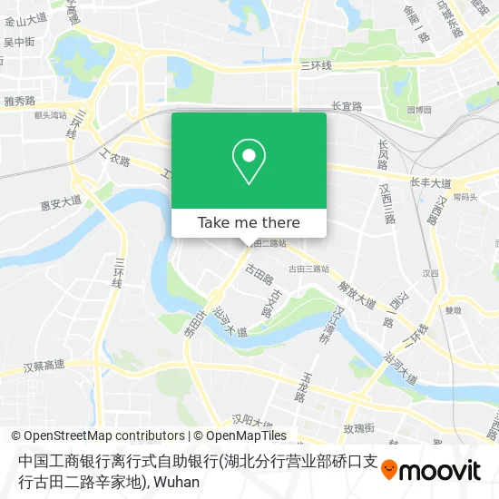 中国工商银行离行式自助银行(湖北分行营业部硚口支行古田二路辛家地) map