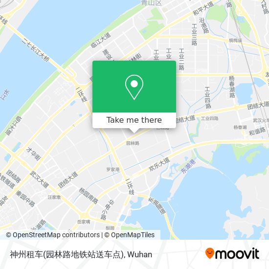 神州租车(园林路地铁站送车点) map
