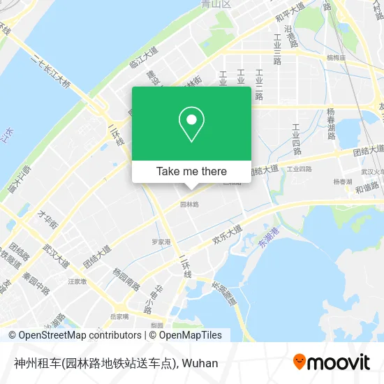 神州租车(园林路地铁站送车点) map