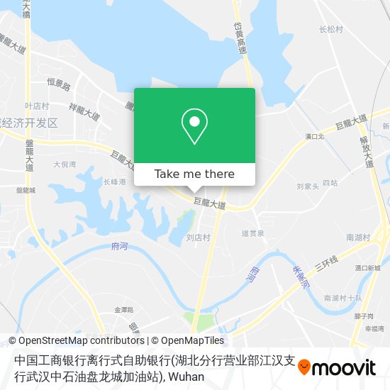 中国工商银行离行式自助银行(湖北分行营业部江汉支行武汉中石油盘龙城加油站) map