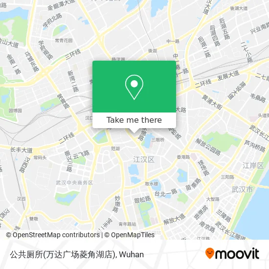 公共厕所(万达广场菱角湖店) map