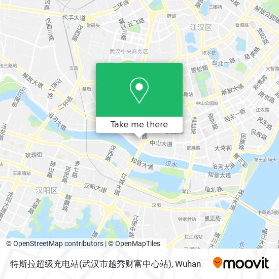 特斯拉超级充电站(武汉市越秀财富中心站) map