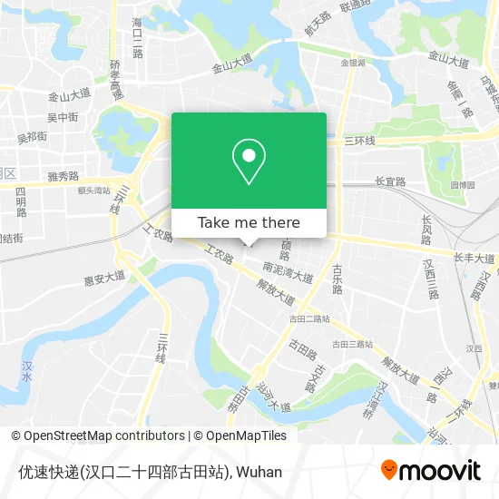 优速快递(汉口二十四部古田站) map
