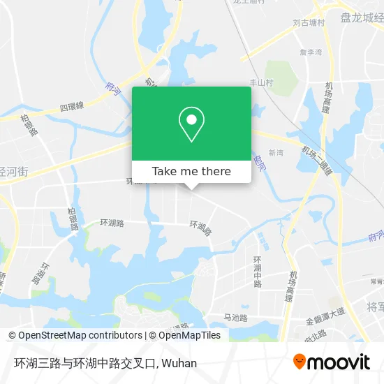 环湖三路与环湖中路交叉口 map