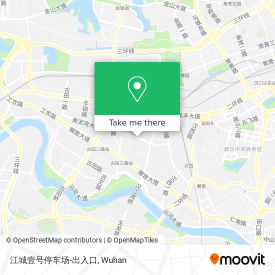 江城壹号停车场-出入口 map