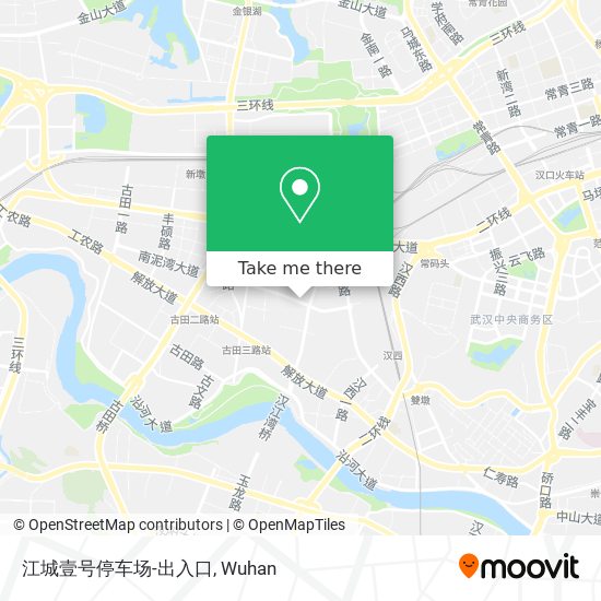 江城壹号停车场-出入口 map
