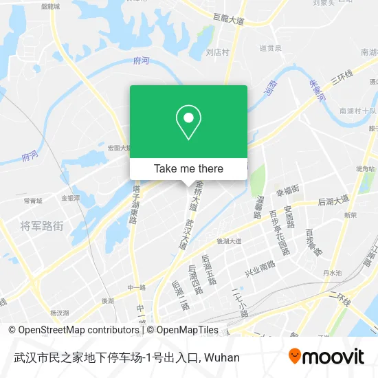 武汉市民之家地下停车场-1号出入口 map
