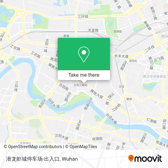 潜龙虾城停车场-出入口 map
