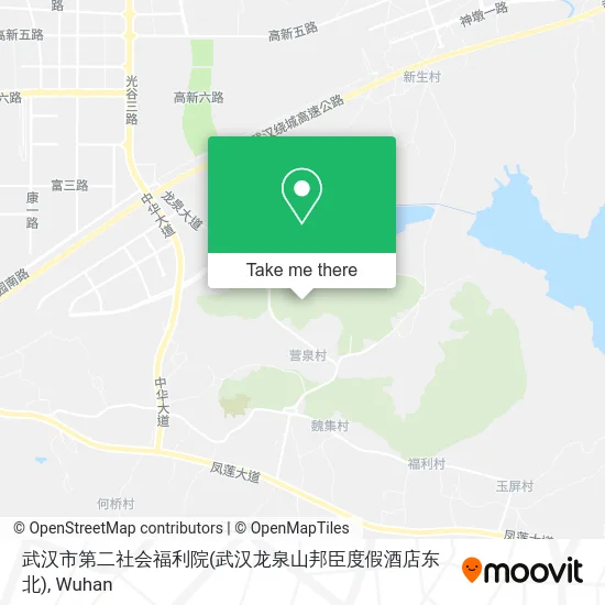 武汉市第二社会福利院(武汉龙泉山邦臣度假酒店东北) map