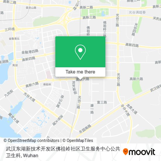 武汉东湖新技术开发区佛祖岭社区卫生服务中心公共卫生科 map