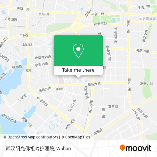 武汉阳光佛祖岭护理院 map