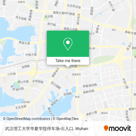 武汉理工大学华夏学院停车场-出入口 map