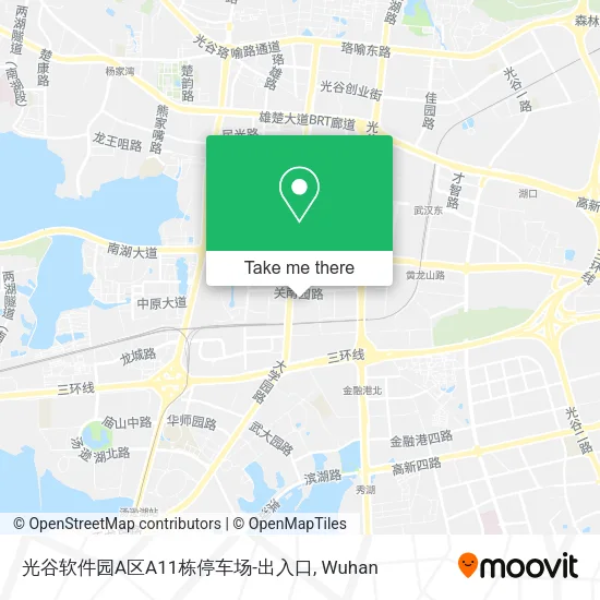 光谷软件园A区A11栋停车场-出入口 map