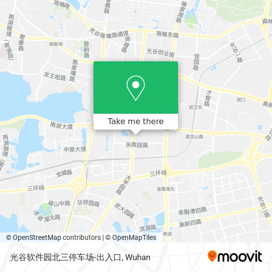 光谷软件园北三停车场-出入口 map