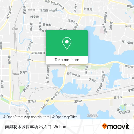 南湖花木城停车场-出入口 map