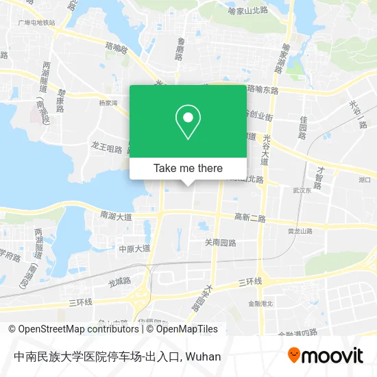 中南民族大学医院停车场-出入口 map