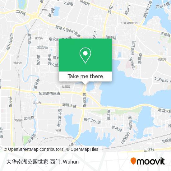 大华南湖公园世家-西门 map