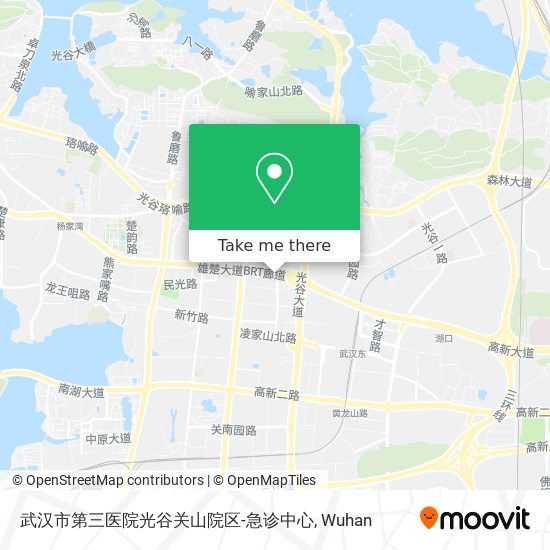 武汉市第三医院光谷关山院区-急诊中心 map