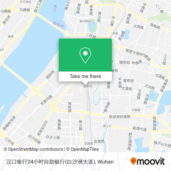 汉口银行24小时自助银行(白沙洲大道) map