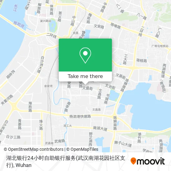 湖北银行24小时自助银行服务(武汉南湖花园社区支行) map
