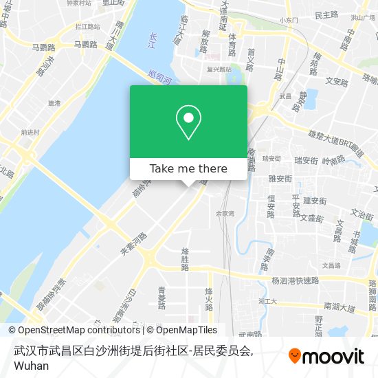 武汉市武昌区白沙洲街堤后街社区-居民委员会 map