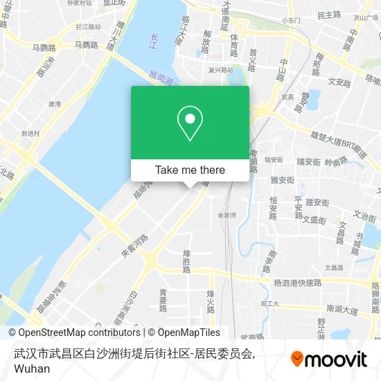 武汉市武昌区白沙洲街堤后街社区-居民委员会 map