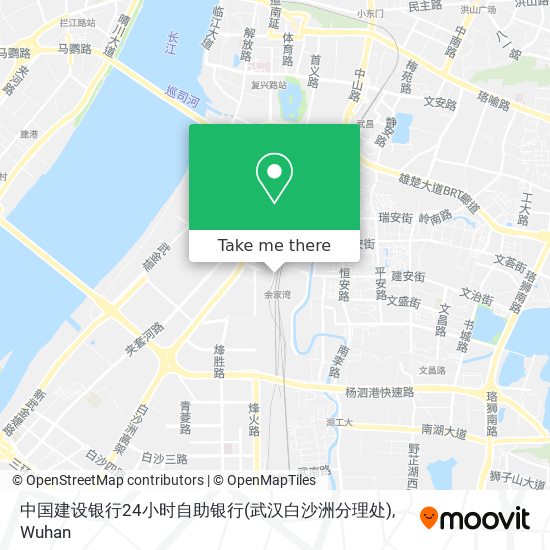 中国建设银行24小时自助银行(武汉白沙洲分理处) map