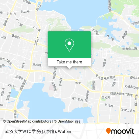 武汉大学WTO学院(伏泉路) map